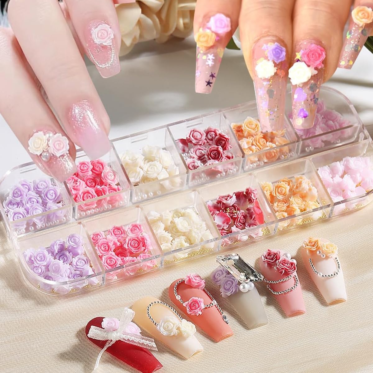 MAYCREATE Bow Nail Charms Set, 3D Bow Nail Charms Multi Shape Nail Decoration Flatback Pearl Beads Flower Charms Nail Accessories for Nail Art, Craft and Decoration MAYCREATE Bow Nail Charms Set, 3D Bow Nail Charms Multi Shape Nail Decoration Flatback Pearl Beads Flower Charms Nail Accessories for Nail Art, Craft and Decoration